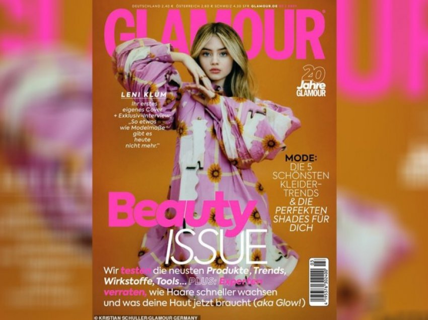 E bija e Heidi Klum debuton në ballinë reviste