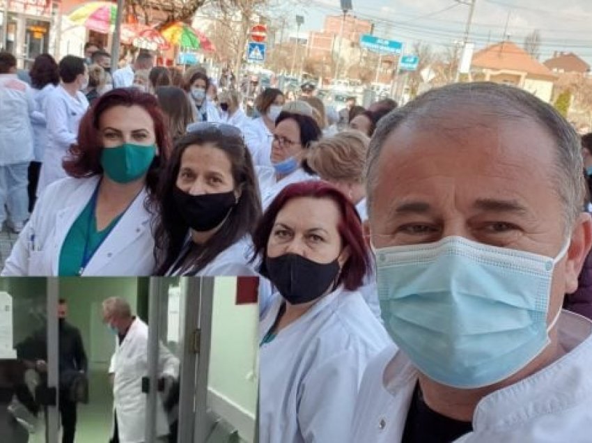 Protestojnë mjekët në Podujevë për doktorin që se trajtoi pacientin, kërkojnë lirimin e tij