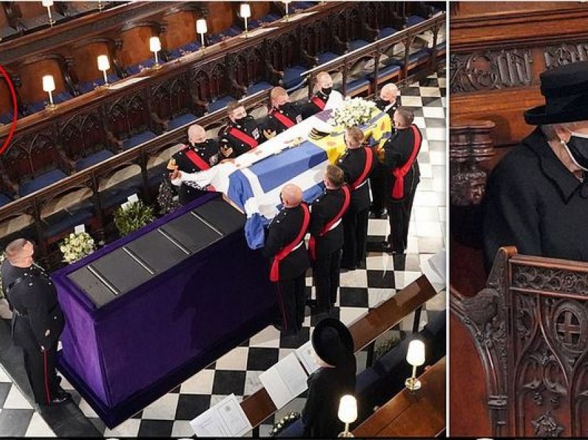 Mbretëresha fshin lotët e ulur e vetme në funeralin e Princ Philip në katedrale 