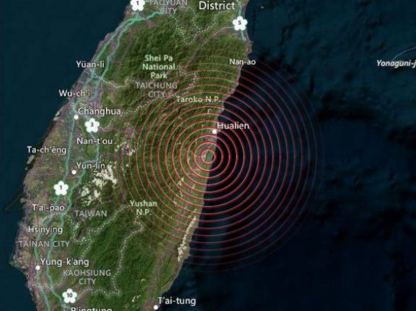 Dy tërmete të fuqishme brenda tre minutave goditën Tajvanin