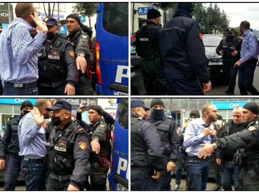 Policia pranë shtabit elektoral të PD në Elbasan, Gazment Bardhi: Shkoni te bandat!