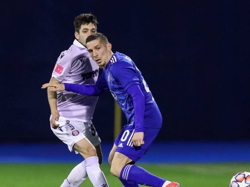 Reprezentuesi i Kosovës shënon për Dinamon e Zagrebit, gjunjëzojnë Hajdukun e Splitit