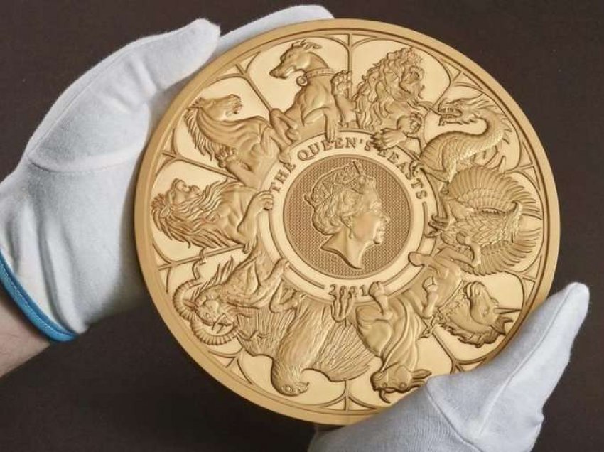 Britania prodhon monedhën e arit të rëndë 10 kilogramë, ja sa është vlera e saj 