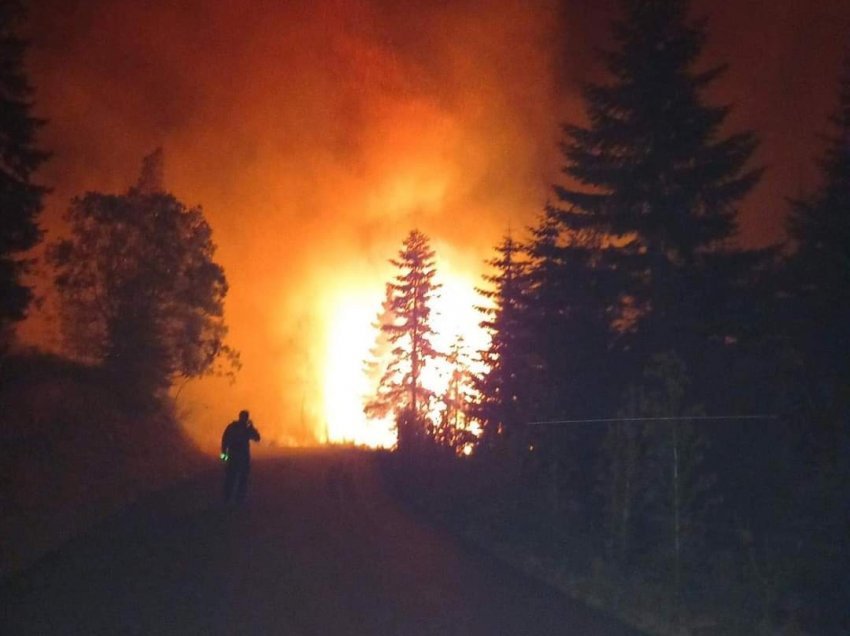 Pamje të frikshme nga vatrat e zjarreve në Rugovë 