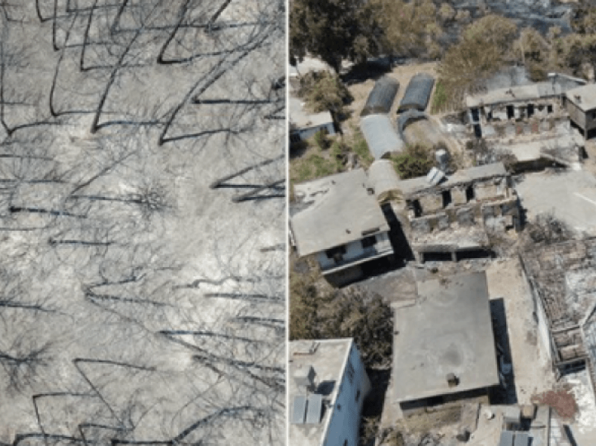 E frikshme: Pamjet me dron tregojnë se sa shumë zjarret kanë dëmtuar pyjet në Antalia