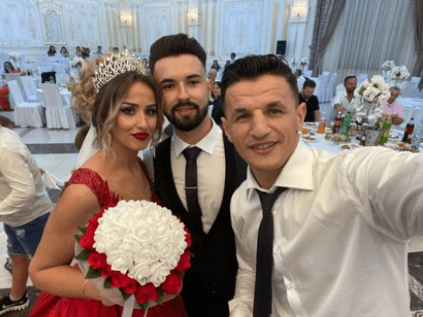 Robin Krasniqi ndan disa pamje nga ceremonia martesore e motrës së tij