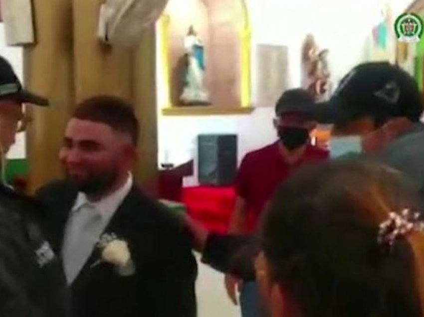 “A do ta marrësh këtë burrë…”, pamjet kur bosi i drogës arrestohet në dasmën e tij