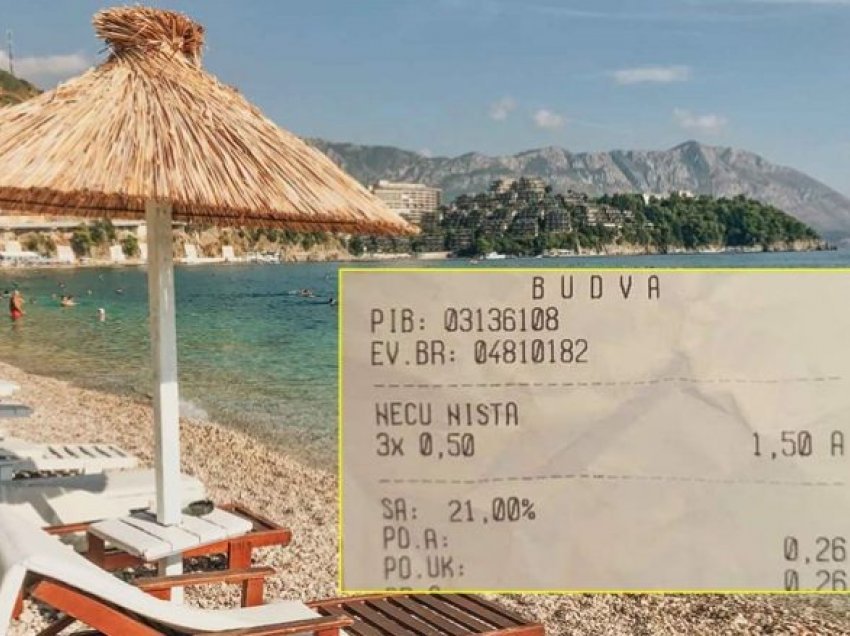 “Unë nuk dua asgjë” në një kafene plazhi në Mal të Zi kushton 0.50 euro