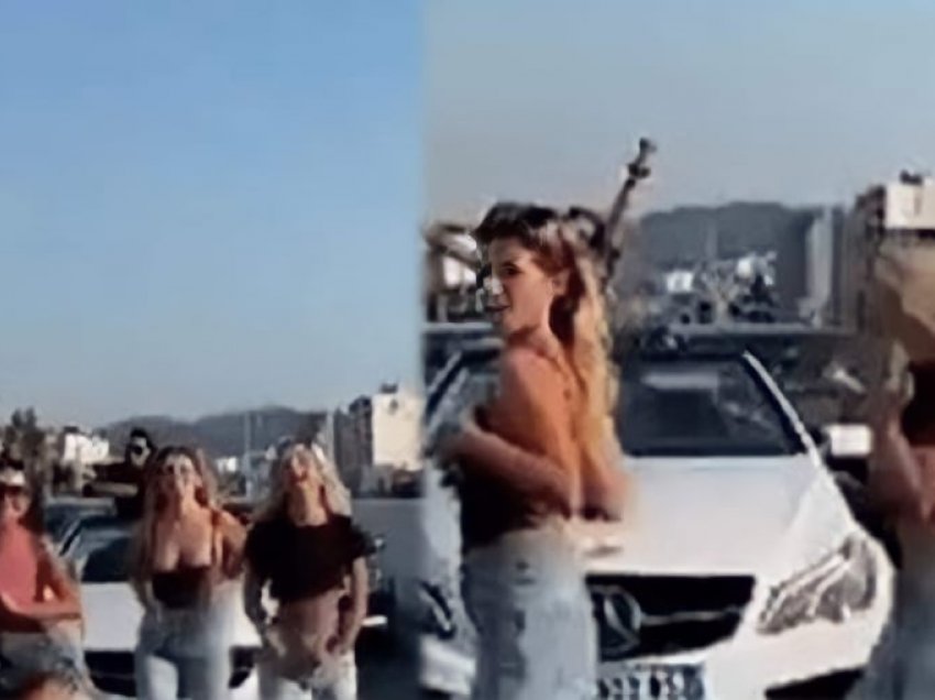 Vajzat shqiptare bllokojnë trafikun, ia “plasin” kërcimit në mes të rrugës