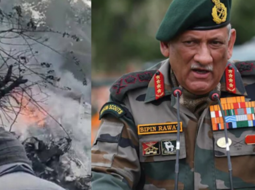 Rrëzohet helikopteri ku raportohet se ndodhej komandanti i ushtrisë së Indisë