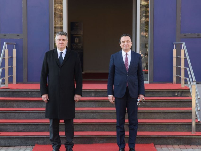 Kurti priti në takim Presidentin e Republikës së Kroacisë, Zoran Milanoviq