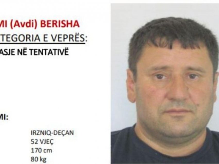 Policia shpall në kërkim qytetarin Sami Berishën për vrasje në tentativë