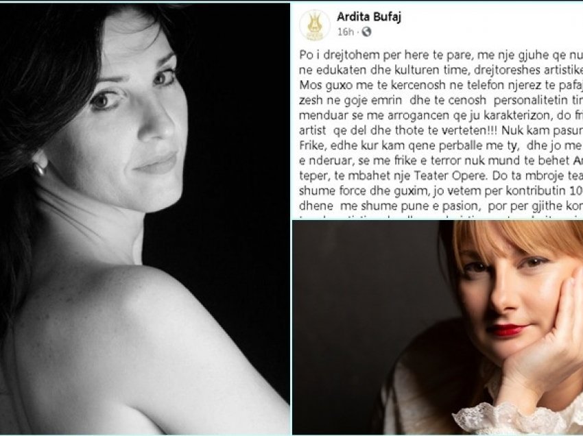 Pas denoncimit të logos së 'Operas' , si plagjiaturë, pianistja Ardita Bufaj- drejtoreshës artistike: Mos guxo të kërcënosh njerëz të pafajshëm