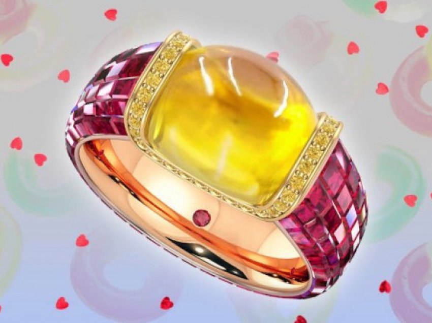 Realizohet unaza e fejesës me rubin e frymëzuar nga Haribo