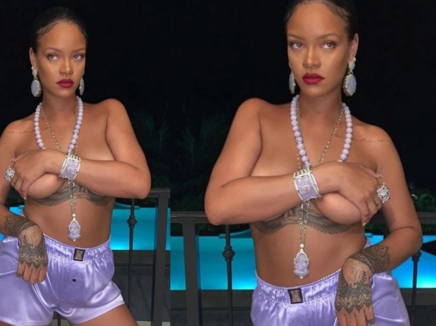 Rihanna e zhveshur vendos gjerdanin e fesë hindu “Ganesha”, merr kritika të ashpra