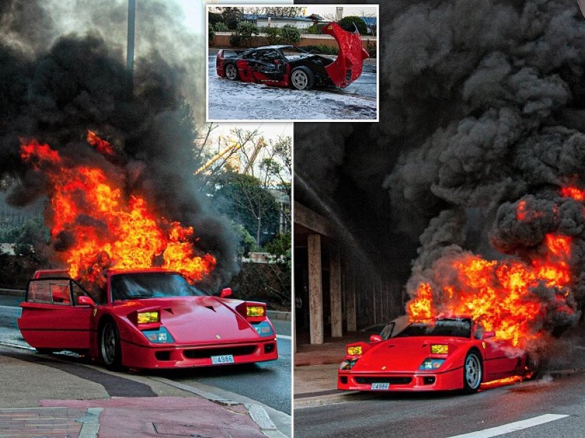 Ferrari, 1.2 milionë euro shpërthen në flakë në Monte Carlo