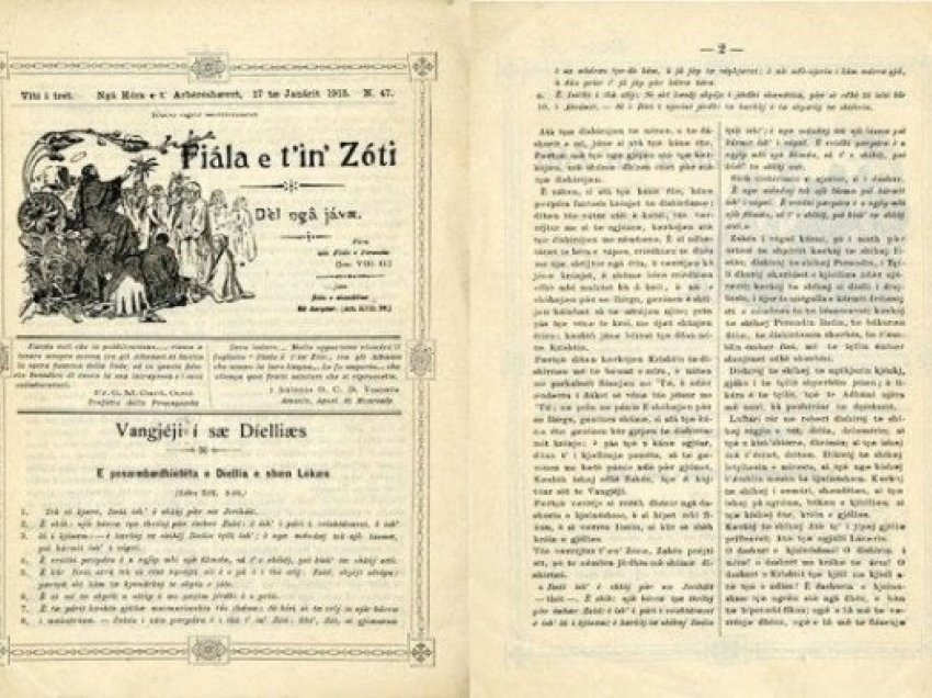 “Fiala dhe t’in’Zoti”, 109 vite nga revista e të dielës arbëreshe