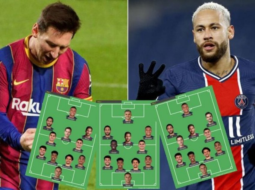 Nëse Messi bashkohet me Neymarin te PSG– këto janë tri formacionet më të mundshme të parisienëve