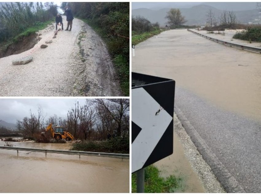  Bllokohet aksi Sarandë-Gjirokastër, përmbytje e rrëshqitje dherash. Ja si paraqitet situata