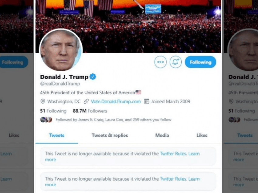 Fshiu postimet që u konsideruan si shkelje, Twitter zhbllokon llogarinë e Trump