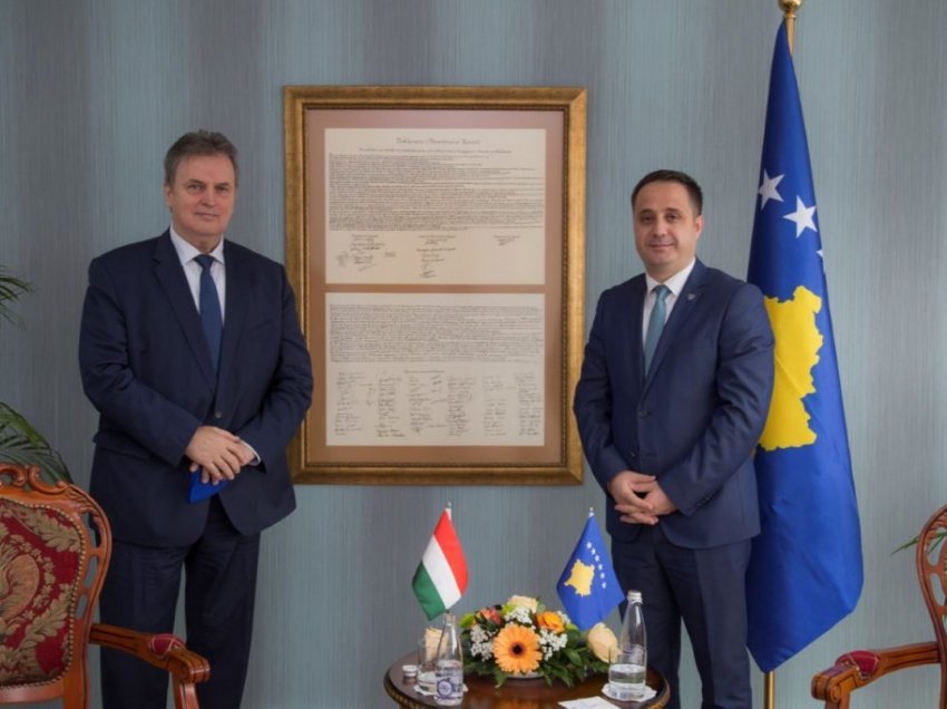 Selmanaj priti në takim njoftues Ambasadorin e Hungarisë në Kosovë, Jozsef Bencze