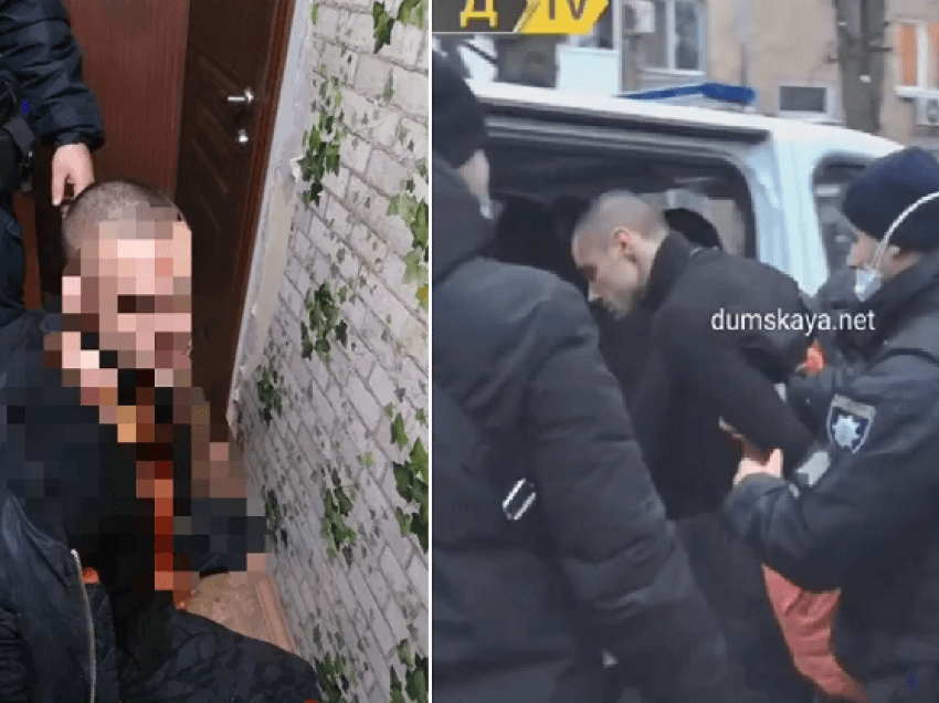 Horror nga Ukraina/ Arrestohet në rrugë burri me organe të brendshme në qafë, kokë të prerë në dorë