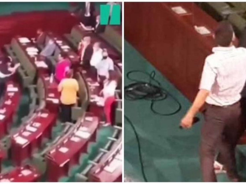 Parlamenti i Tunizisë shndërrohet në “arenë përplasjesh”, deputetja rrahet brutalisht nga kolegu i saj