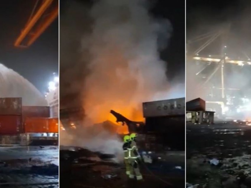 Shpërthen anija me kontejnerë në Dubai, autoritetet: Asnjë i lënduar