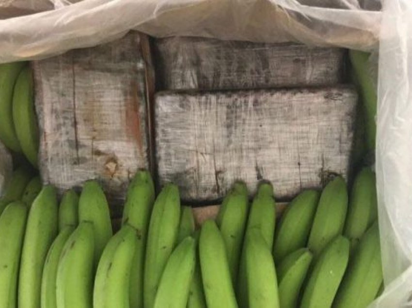 Kaq peshon kokaina që u kap në kontejnerin me banane në Durrës