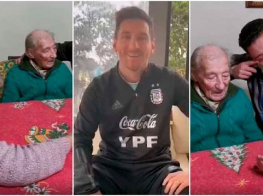 Messi e befason tifozin 100-vjeçar