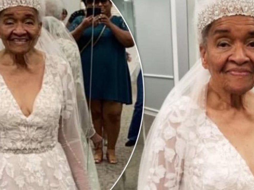 70 vjet pasi ajo u martua, e realizoj ëndrrën për të veshur një fustan nusërie