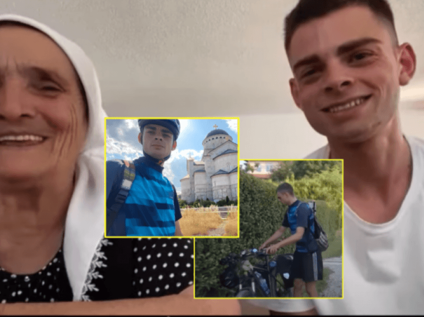 Emocionuese: 21-vjeçari nga Peja udhëton me biçikletë nga Gjermanisë në Kosovë, pas 28 ditësh takohet me gjyshen