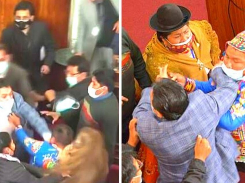 Çmenduri/ Në parlamentin e Bolivisë deputetët shpërndajnë grushta dhe shkelma