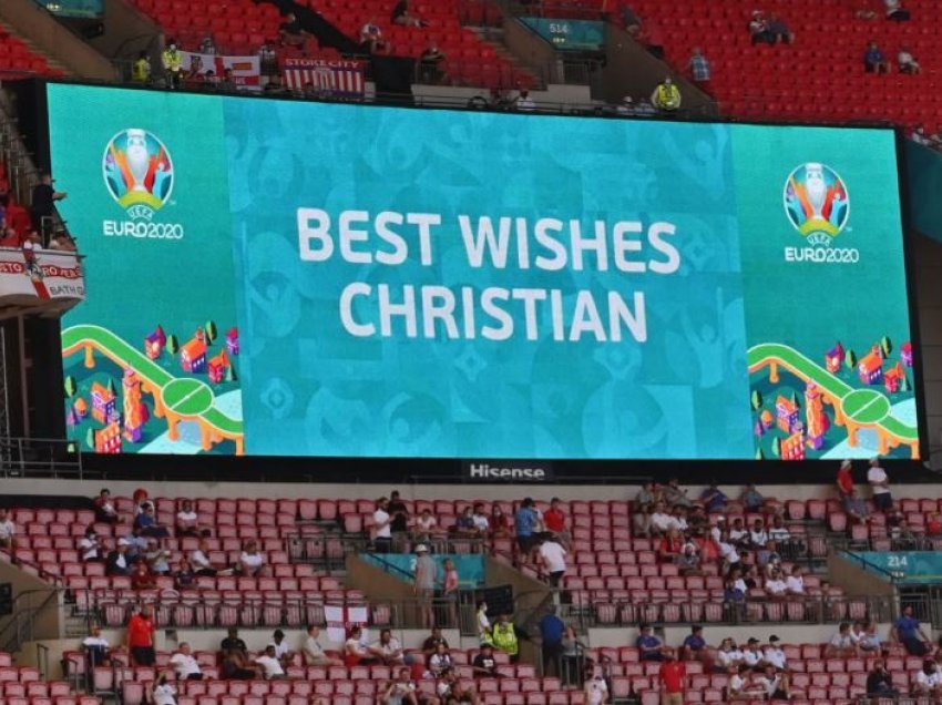 Tifozët në Wembley me mesazh emocionues për Eriksenin