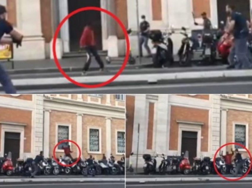 Romë, policia qëllon një person të armatosur me thikë