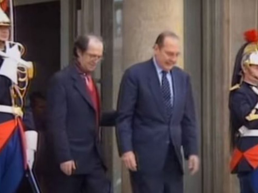 Publikohet video kur Rugova u prit nga Jacque Chirac