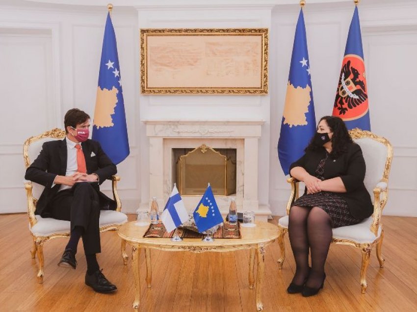 Osmani pas takimit me nënsekretarin e Shtetit të Finlandës: Dialogu duhet të rezultojë me njohjen e Kosovës