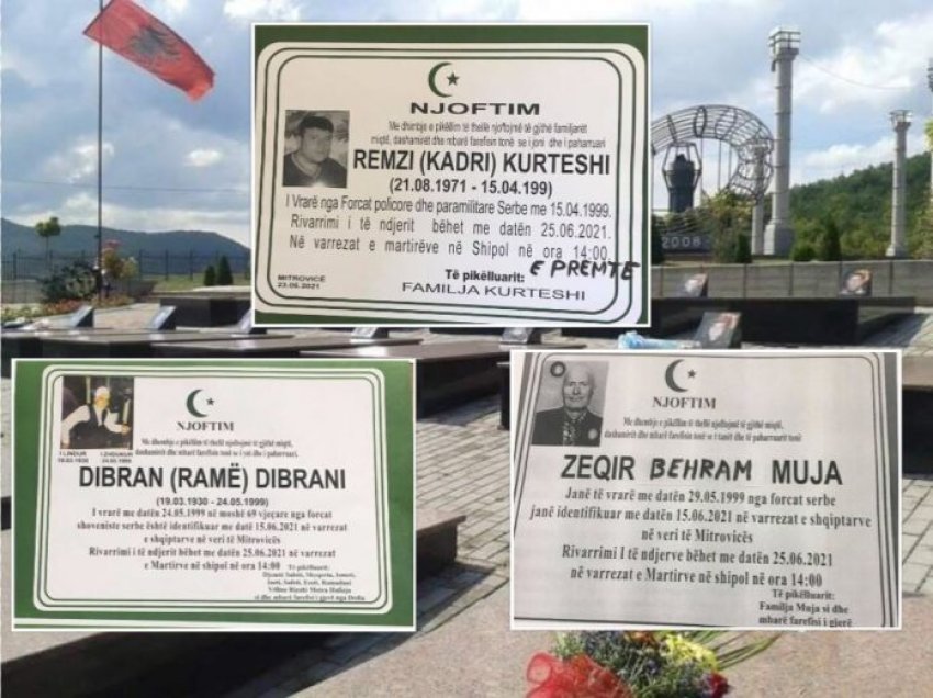 Rivarrosen sot Dibran Dibrani, Zeqir Muja dhe Remzi Kurteshi, 22 vite pas rrëmbimit dhe zhdukjes së dhunshme nga forcat serbe