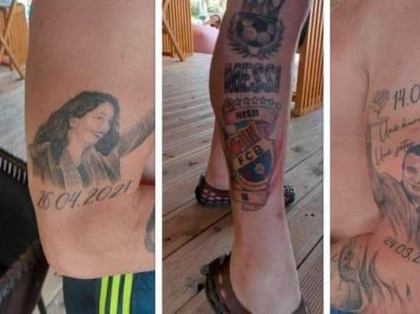 54 vjeçari nga Ferizaj bën tatuazhe në trup figurën e Kurtit, Osmanit, Messit e Ronaldos