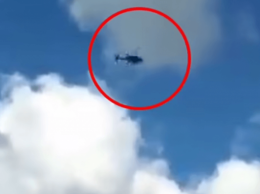 Publikohen pamjet: Momenti kur helikopteri i presidentit kolumbian goditet nga të shtënat me armë