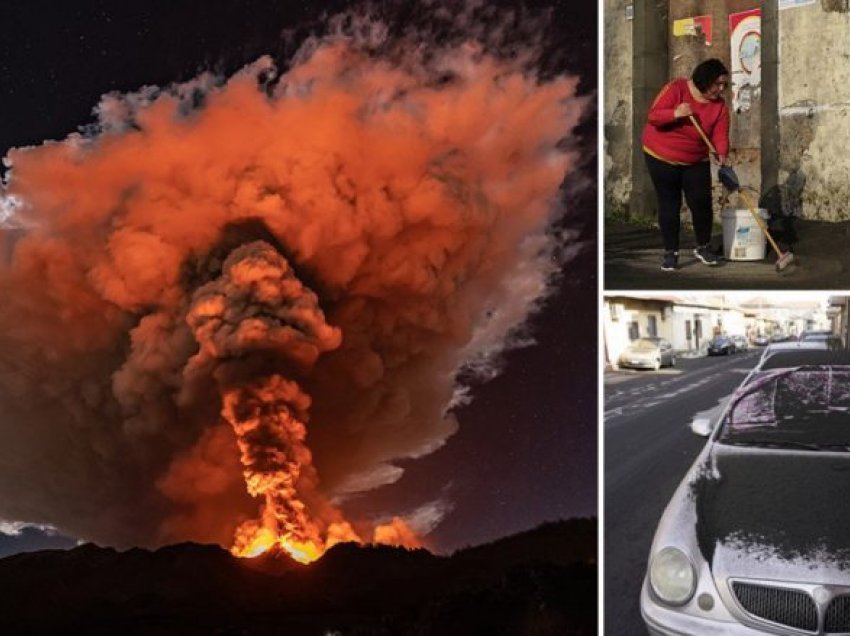Vullkani më aktiv i Evropës shpërthen shtatë herë në dy javë, zonat përreth mbulohen nga hiri i zi