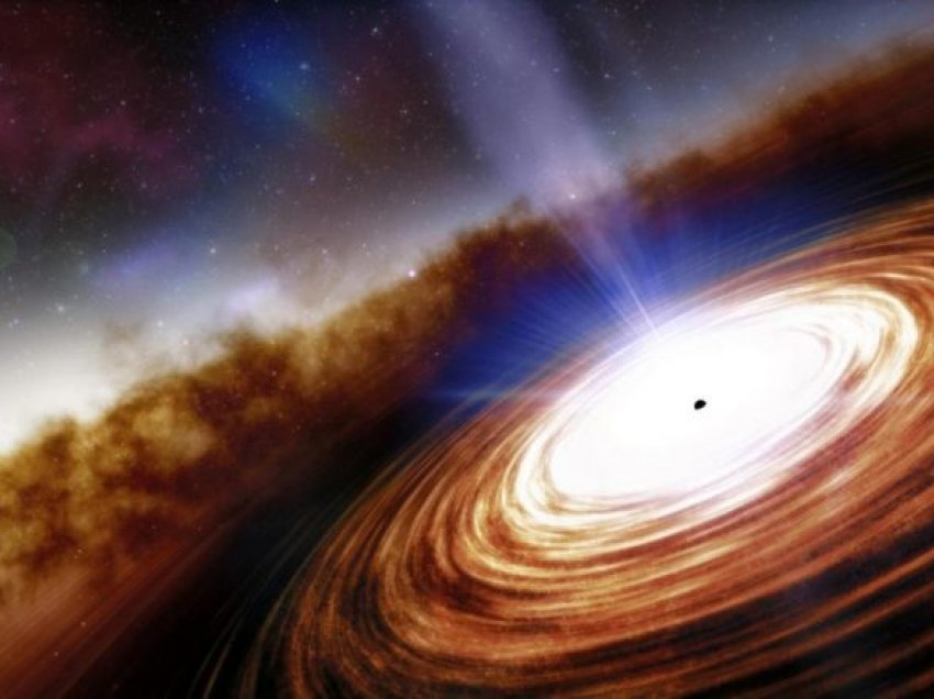  Një vrimë e zezë supermasive endet nëpër hapësirë