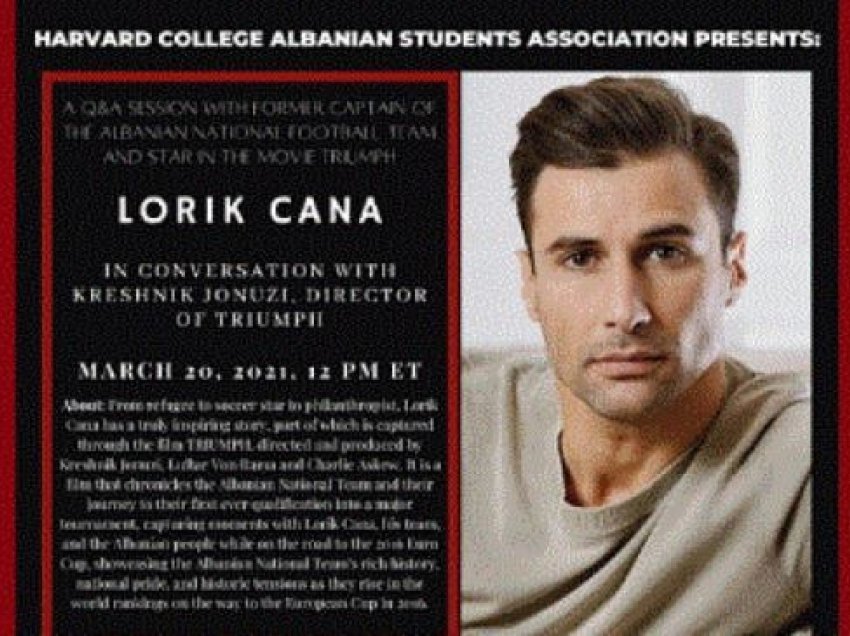 Lorik Cana në Universitetin e Harvardit, flet për filmin “Triumph”