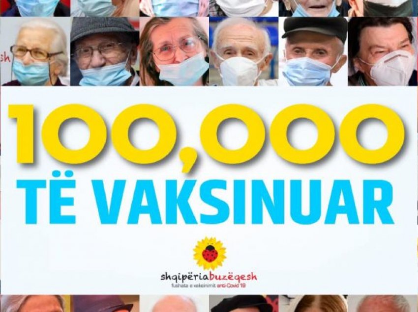 Numri i qytetarëve të vaksinuar në Shqipëri ka arritur në 100 mijë