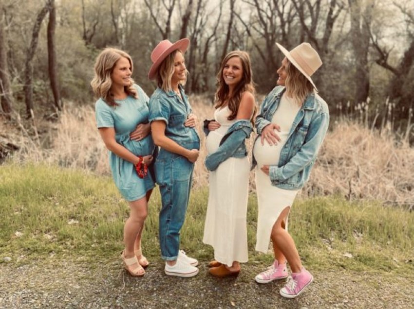 Një shaka mes motrash që u bë realitet: Të katërta shtatzënë në të njëjtën kohë