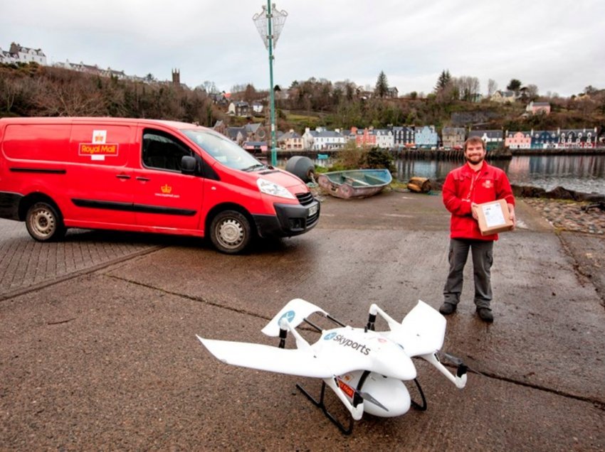 Posta britanike po teston dronët për dërgesat në ishujt e largët