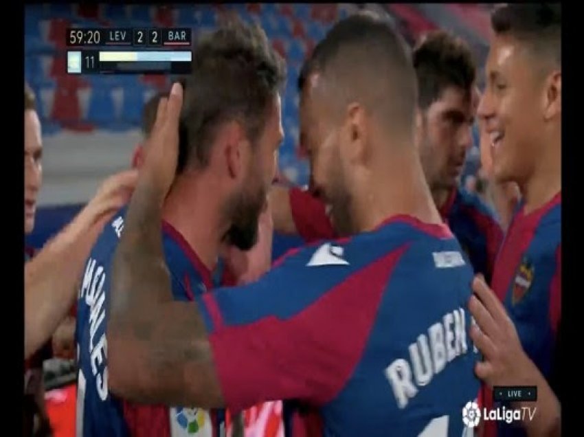 ​Për dy minuta dy gola, Levante barazon rezultatin kundër Barcelonës