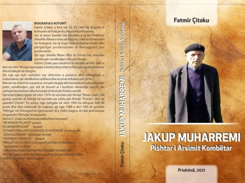 Libri i Fatmir Çitakut për mësuesin veteran Jakup Muharremi është monument kulturor që i bën nder çdo shqiptari