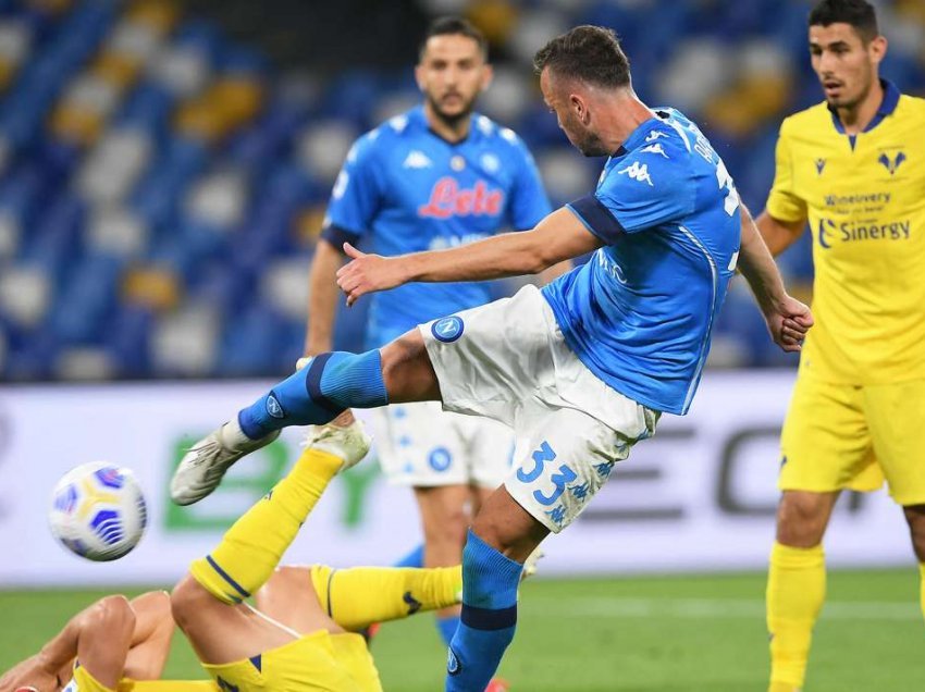 Rrahmani shënon për Napolin por tronditen, mbetet jashtë Championsit 