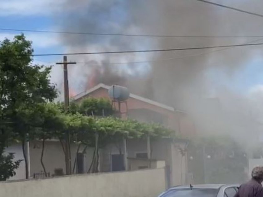Përfshihet nga zjarri një banesë në Lezhë, tymi pushton zonën